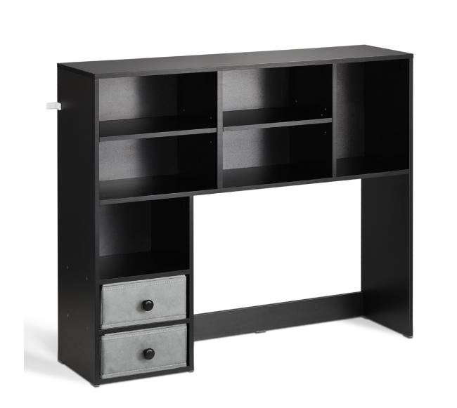 Juodas stalinio darbastalio organizeris su 3 lentynomis10