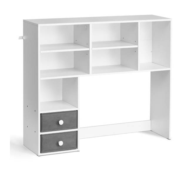 Balta trijų aukštų stalo lentyna biurui ir namams10