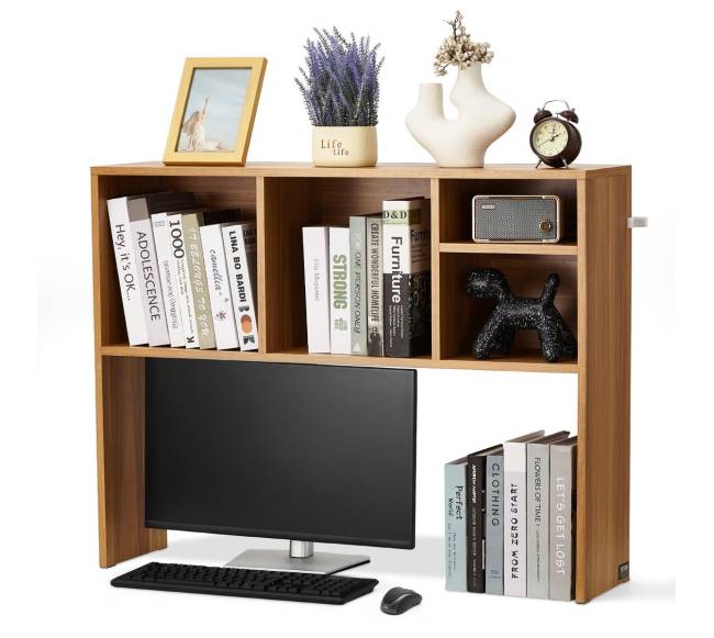 Medinė stalinė knygų lentyna su viena lentyna9