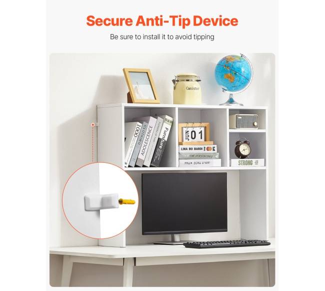 Baltas stalo lentynėlis su viena lentyna5