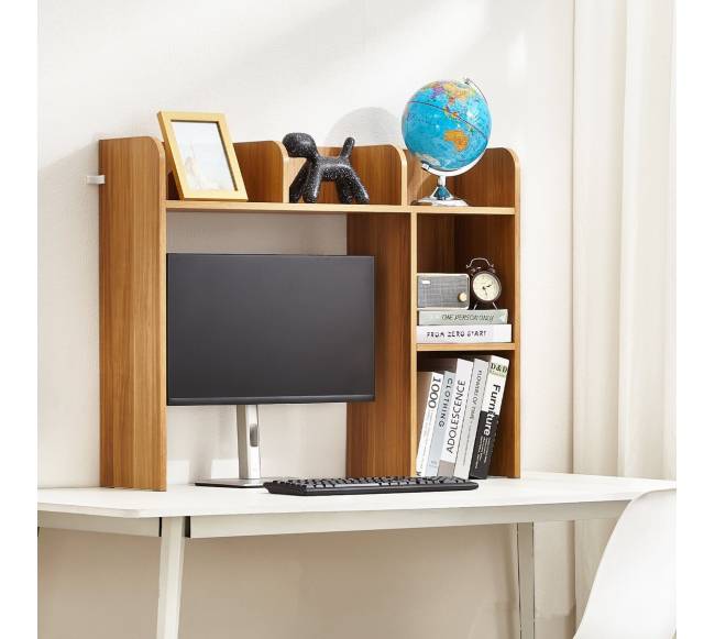 Medinė dviejų lygių lentyna staliniams kompiuteriams7