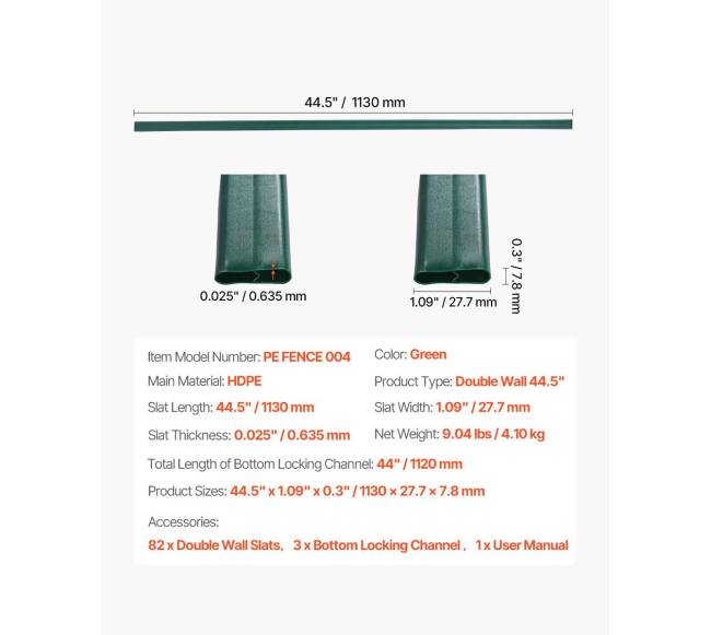 Grandininės tvoros privatumo juostos 4 dviguba siena6