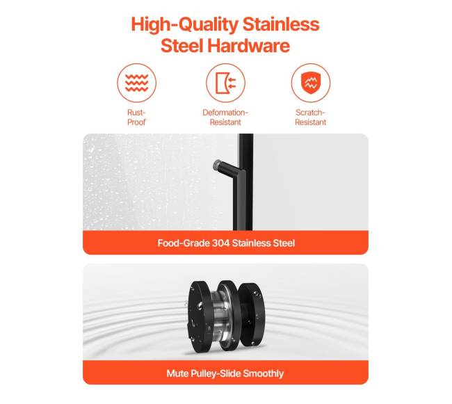 Berėmis stumdomas vonios durys 142-152 cm x 152 cm3