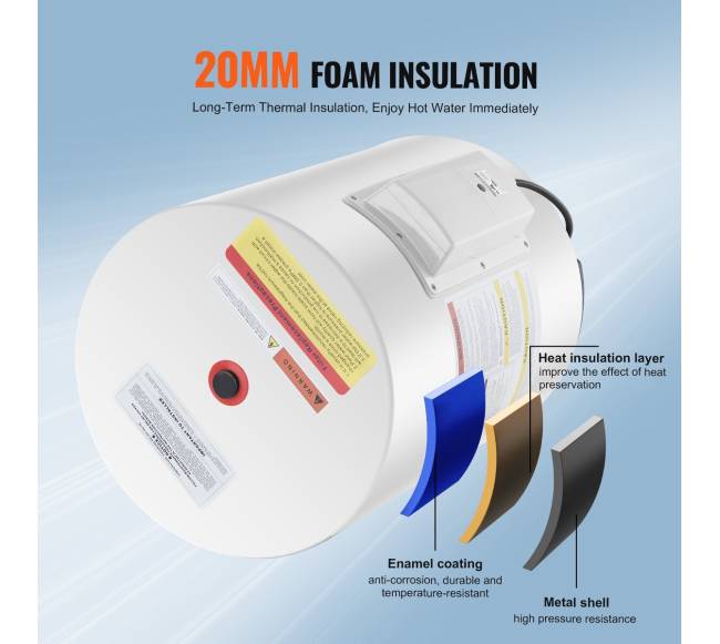 10 galonų elektrinis vandens šildytuvas su LED ekranu4