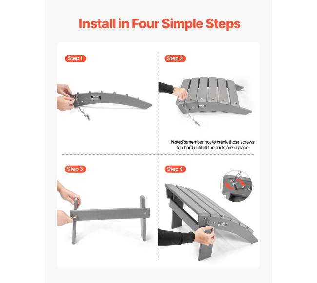 Sulankstoma Adirondack pakojis, pilkas3