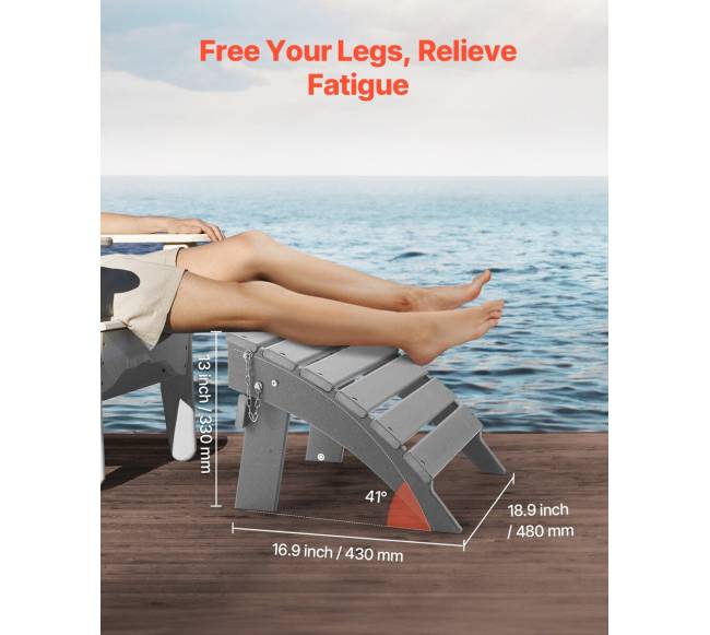 Sulankstoma Adirondack pakojis, pilkas4