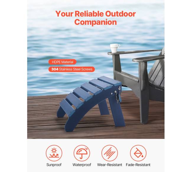 Sulankstomas mėlynas adirondako pakojis 47 cm x 48 cm x 35 cm1