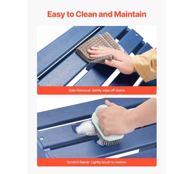 Sulankstomas mėlynas adirondako pakojis 47 cm x 48 cm x 35 cm5