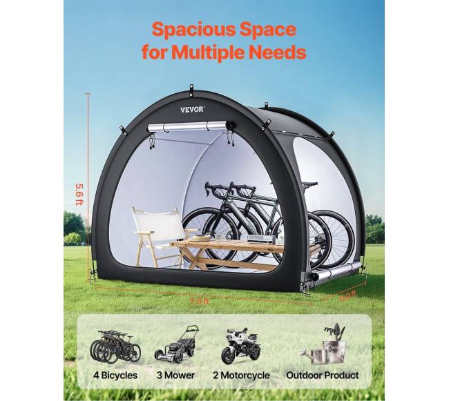 Lauko dviračių saugojimo palapinė 4-5 dviračiams1