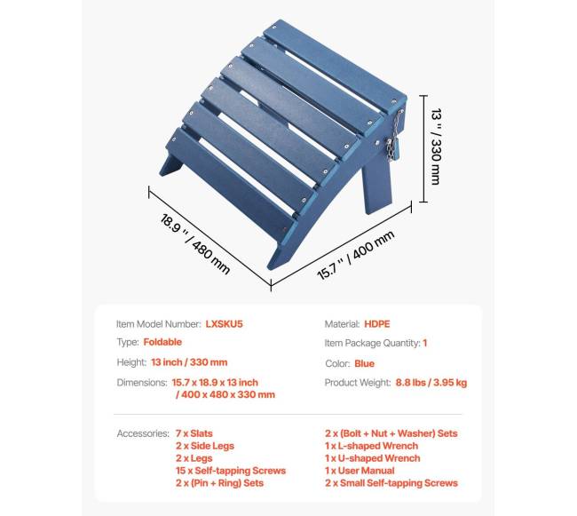 Sulankstomos lauko atramos mėlyna spalva6