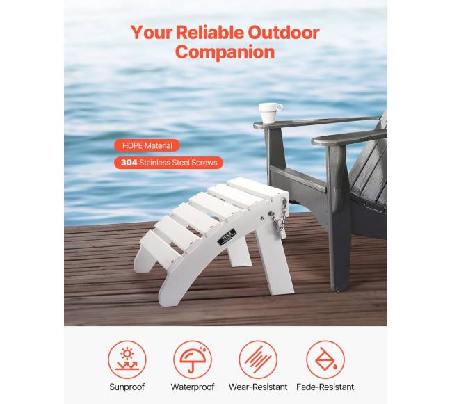 Baltas sulankstomas Adirondack pakojis1