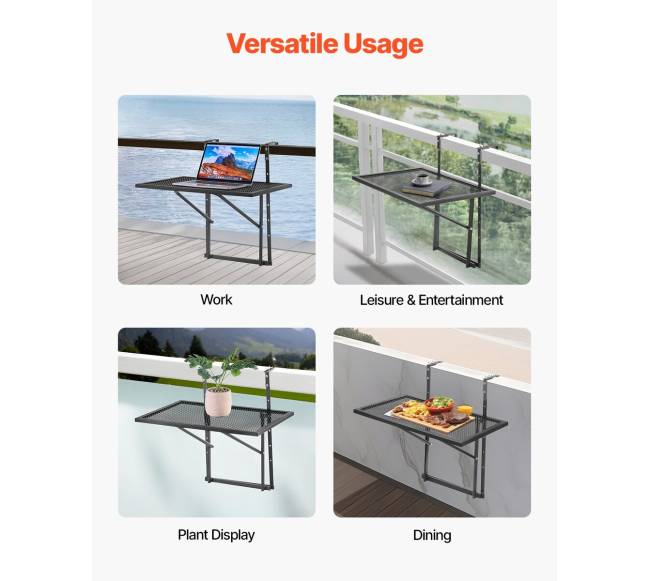 Kabantysis balkono stalas metalinis 19 x 24 cm5