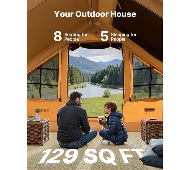 Pripučiamas stovyklavimo tentas 5-8 žmonėms3