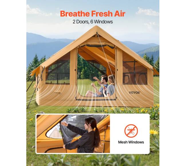 Pripučiamas stovyklavimo tentas 5-8 žmonėms5