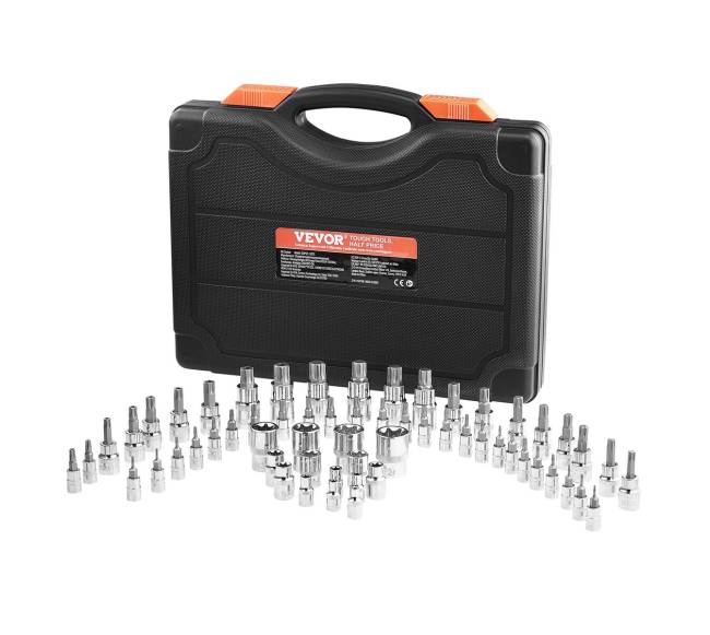 Torx bitų ir išorinių Torx galvučių rinkinys, 60 dalių8