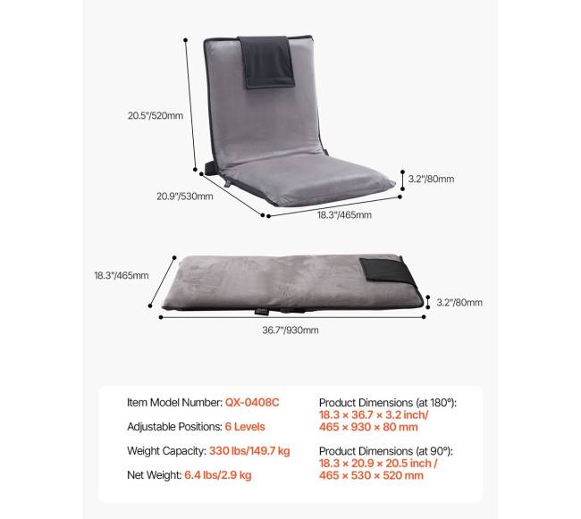 Sulankstoma grindų kėdė su atlošu6