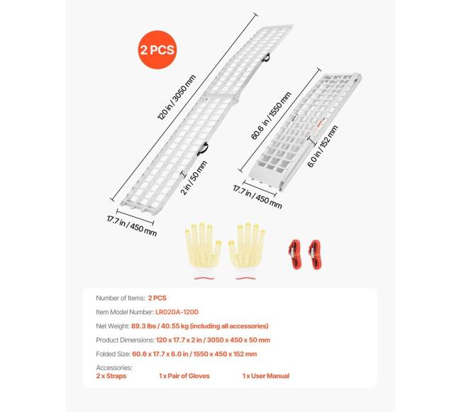 Aliuminiai pakrovimo rampos su rankenomis6