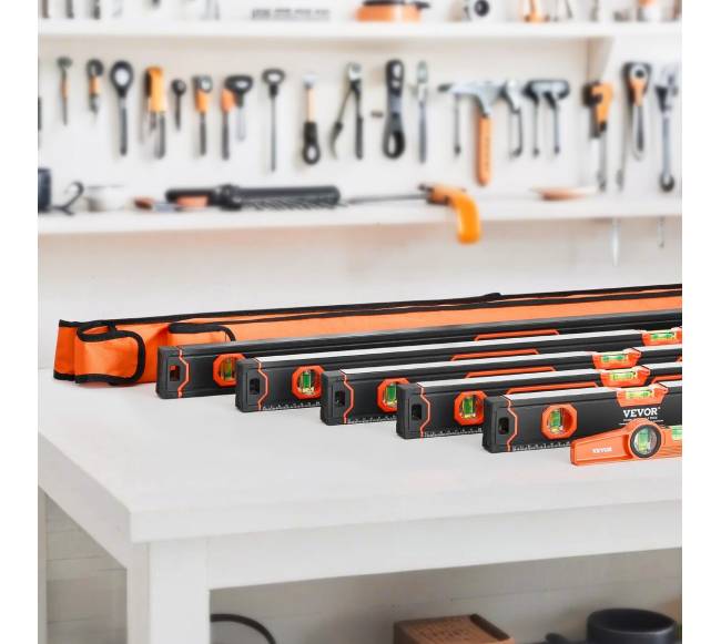 6 dalių torpedo lygio matuoklis su burbuliukais 2000 mm0