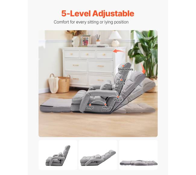 Grindų kėdė su reguliuojamomis pozicijomis ir porankiais1