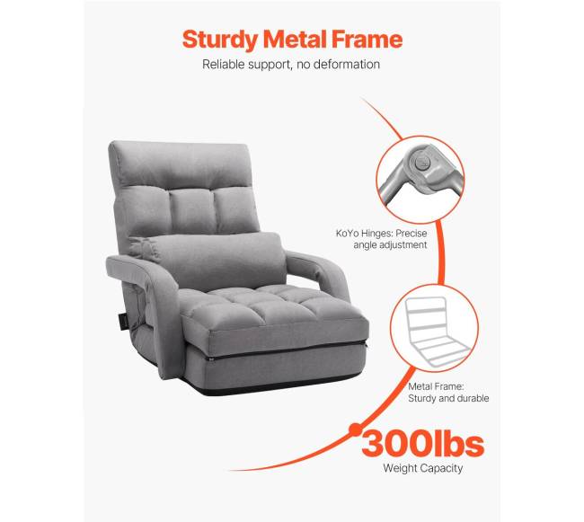 Grindų kėdė su reguliuojamomis pozicijomis ir porankiais3