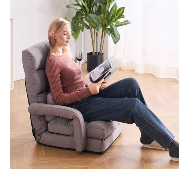 Grindų kėdė su reguliuojamomis pozicijomis ir porankiais7