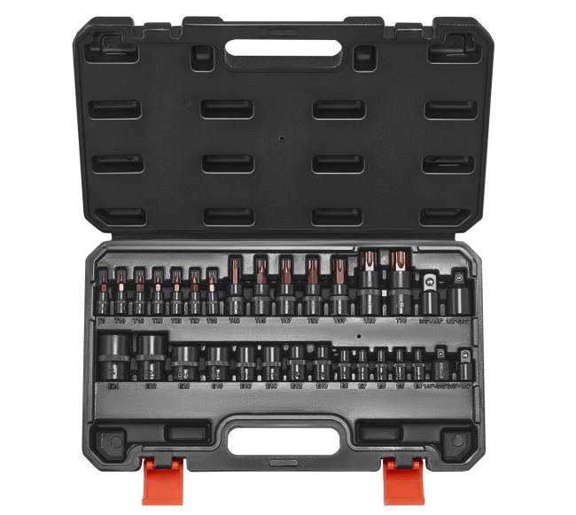 31 dalių „Torx“ galvučių ir išorinių lizdų rinkinys0