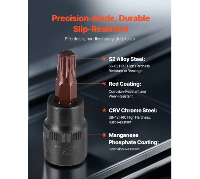 31 dalių „Torx“ galvučių ir išorinių lizdų rinkinys1