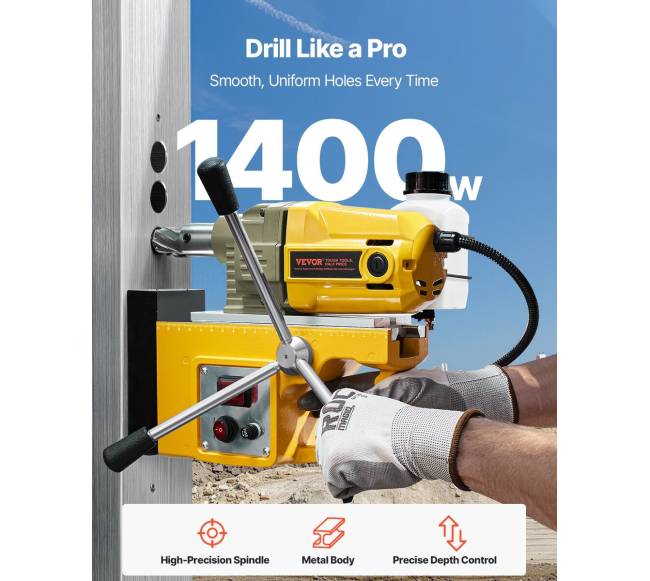 Magnetinė gręžimo mašina 1400 W su 11 antgalių1