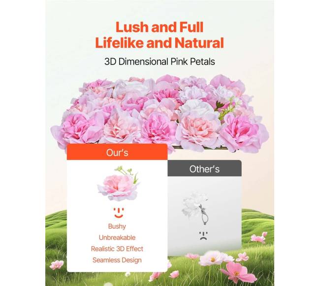 3D gėlių sienos panelės 38x38 cm, 12 vnt.1