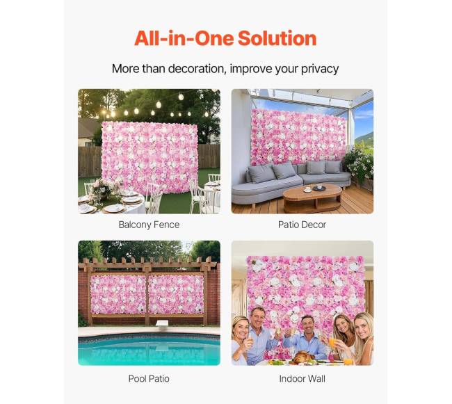 3D gėlių sienos panelės 38x38 cm, 12 vnt.4