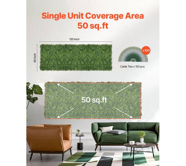 Dirbtinės žolės sienos plokštės 150 x 300 cm dekorui5