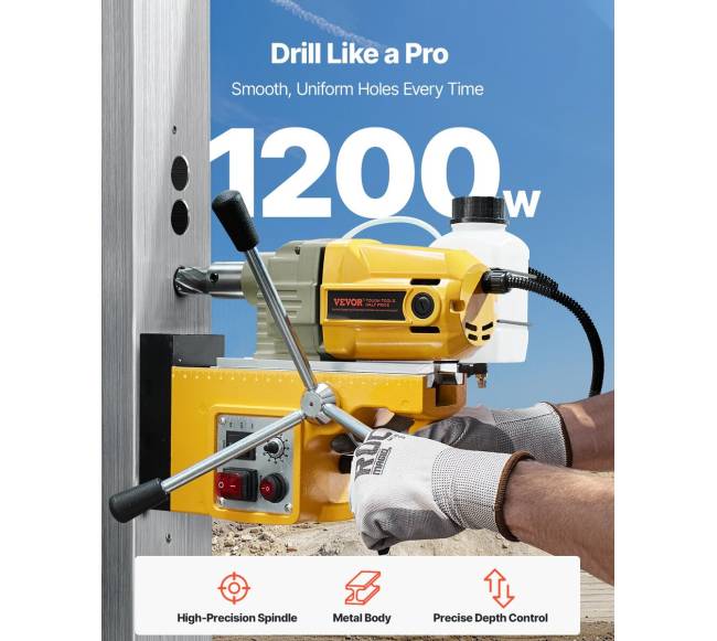 Magnetinė gręžimo mašina 1200W geltona1