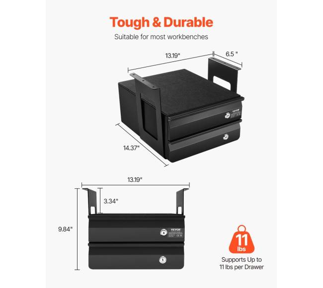 33 cm užrakinama stalčių organizatorius1