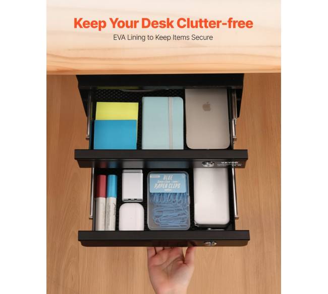 33 cm užrakinama stalčių organizatorius5