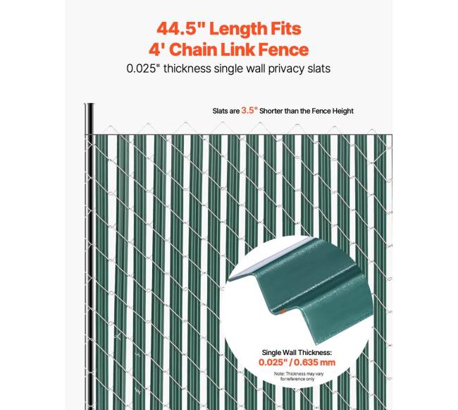 Tvoros plastikinės privatumo juostos 1,35 m1