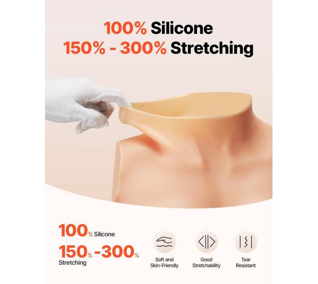 Silikoninė E dydžio krūtinė "cosplay" ir drag queen1