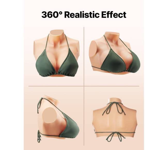 Silikoninė E dydžio krūtinė "cosplay" ir drag queen4