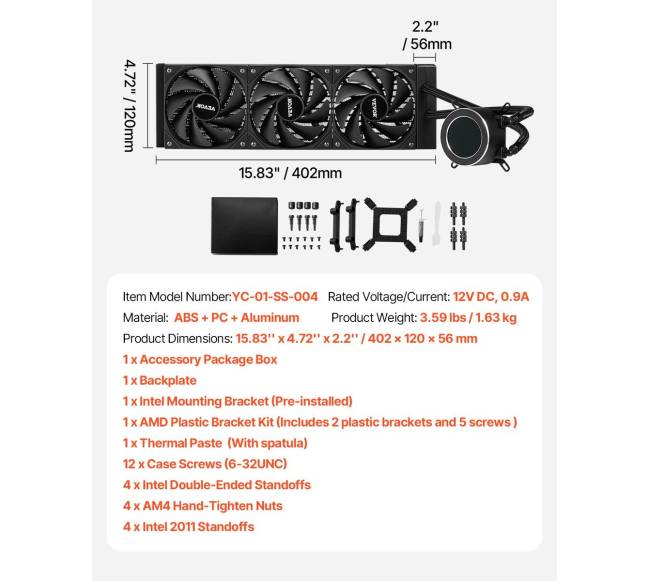 Skystas CPU aušintuvas su 3 ventiliatoriais5