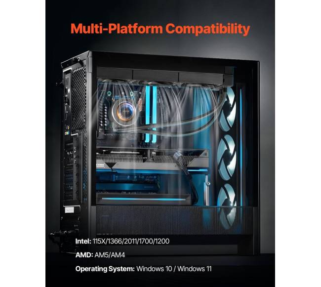 Skystas CPU aušintuvas su 3 ventiliatoriais6