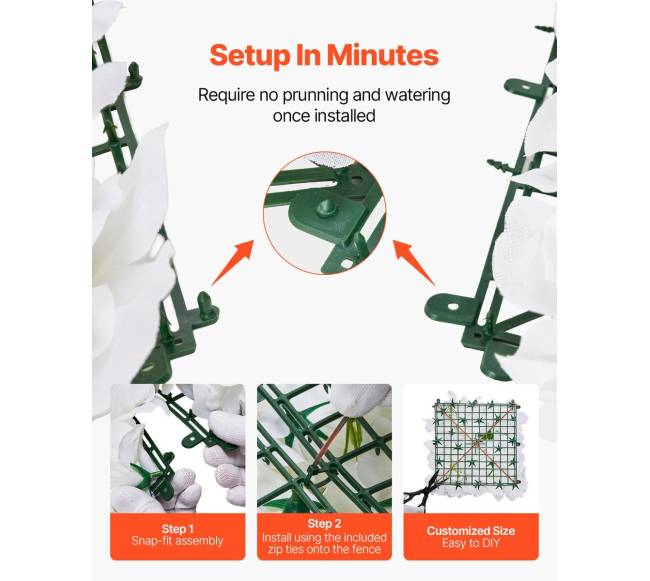 3D gėlių sienų panelės 24 vnt vestuvėms3