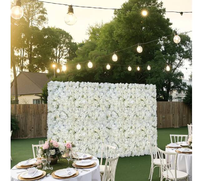 3D gėlių sienų panelės 24 vnt vestuvėms7