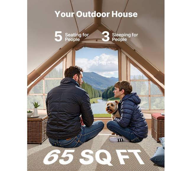 Pripučiamas palapinė 3-5 žmonėms2