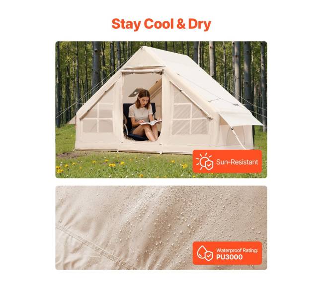 Pripučiamas palapinė 3-5 žmonėms3