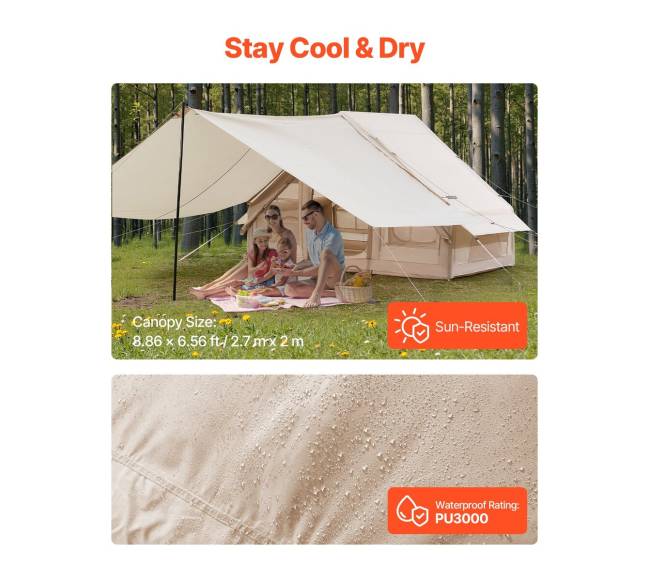 Pripučiamas kempingo palapinė 3-5 žmonėms su pompa3