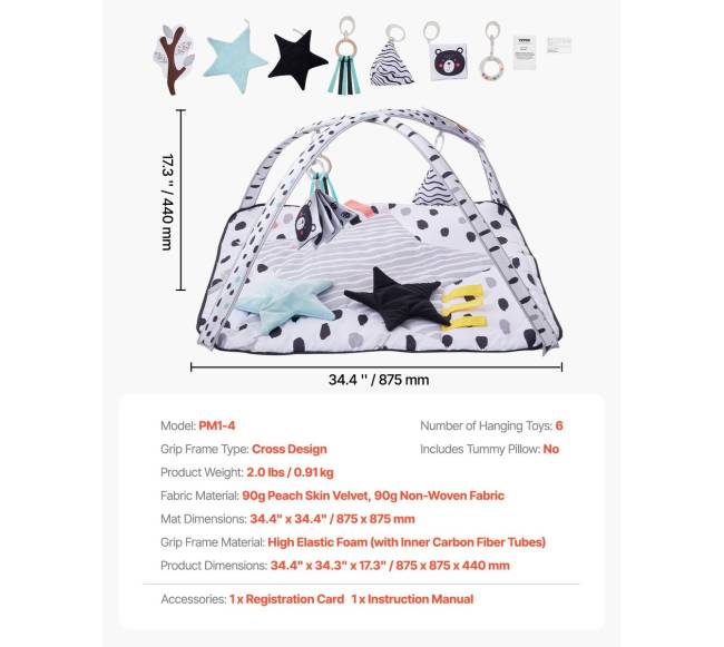 Kūdikio žaidimų kilimėlis su žaislais6