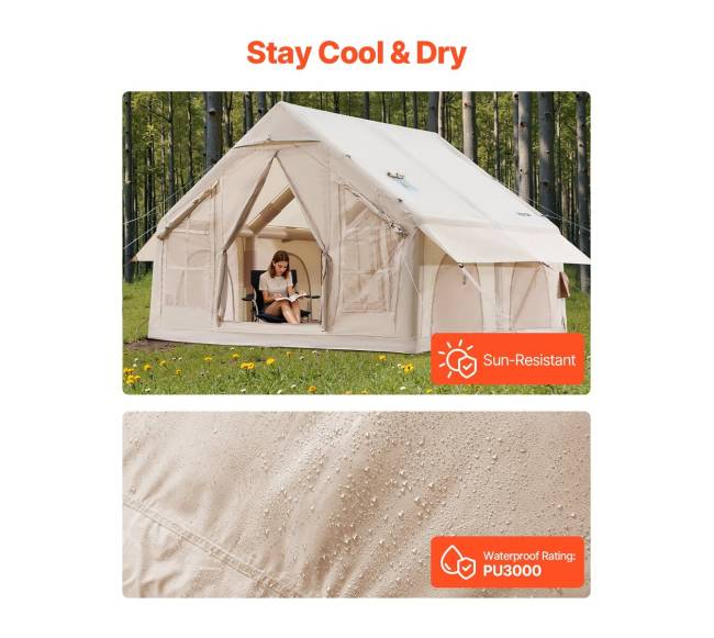 Pripučiamas palapinis 4-6 žmonėms3