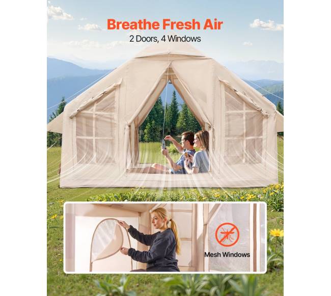 Pripučiamas palapinis 4-6 žmonėms4