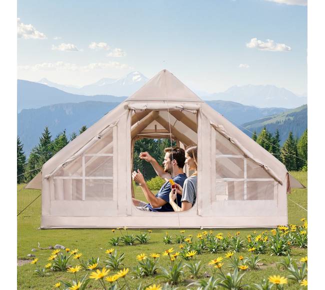 Pripučiamas palapinė 5-8 asmenims su pompa7