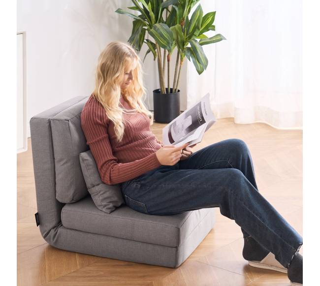 Pilkas konvertuojamas fotelis-lova su 5 pozicijomis7