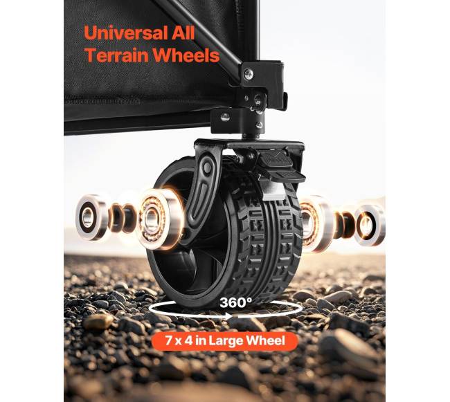 Sulankstomas vežimėlis 300L 204kg sodo vežimėlis4